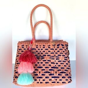 Squeeze de Citron Box Bag - Orange and Blue  medium NWOT